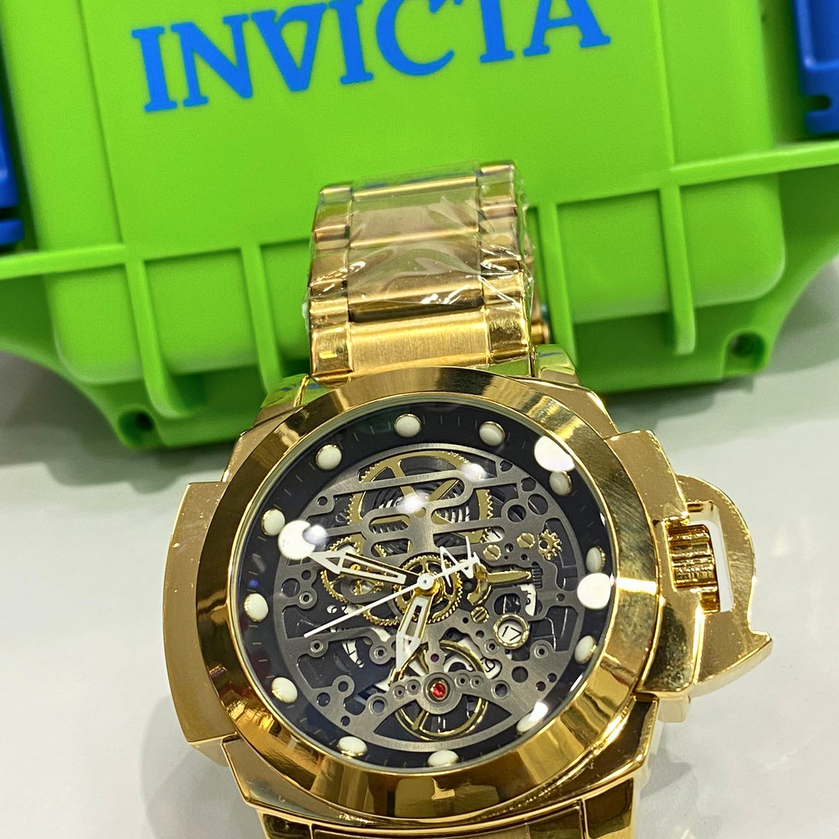 reloj invicta original hombre color dorado fondo gris Comprar tienda onlineshoppingcenterg Colombia centro de compras en linea